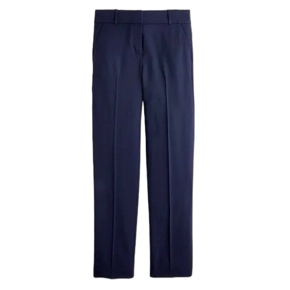 J Crew Cameron Navy Blue Wool Slim Crop Pant Italian Stretch Wool Blend size 24